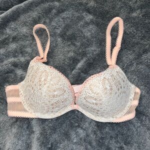 Nude Lace Push Up Bra